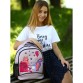 Рюкзак рожевий перламутр з котиками Alba Soboni
