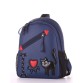 Рюкзак синього кольору з аплікацією кіт Alba Soboni