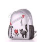 Сріблястий рюкзак з котиком Alba Soboni