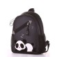 Рюкзак чорний для дівчаток з пандами Alba Soboni
