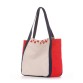 Світло-сіра пляжна сумка з червоним дном Alba Soboni
