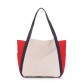 Светло-серая пляжная сумка с красным дном Alba Soboni
