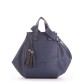 Синяя вместительная сумка необычной формы Alba Soboni