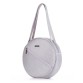 Круглая женская сумка через плечо цвета серебро Alba Soboni