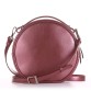 Бордо-перламутровая круглая женская сумка Alba Soboni