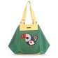 Зеленая сумка с аппликацией птица Alba Soboni