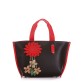 Чорна жіноча сумочка з червоними акцентами Alba Soboni