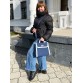 Синяя женская сумка на застёжке Alba Soboni