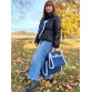 Синя жіноча сумка на застібці Alba Soboni
