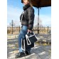 Черная женская сумка с контрастной окантовкой Alba Soboni