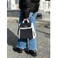 Черная женская сумка с контрастной окантовкой Alba Soboni