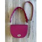 Напівкругла жіноча сумка малинового кольору Alba Soboni