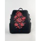 Черная сумка-рюкзак женская с узором Alba Soboni