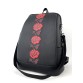 Черная с узором сумка-рюкзак с карманом для ноутбука 13.6 Alba Soboni