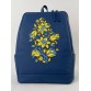 Синий рюкзак с вышивкой и карманом для ноутбука 15.6 Alba Soboni