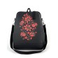 Черная сумка-рюкзак с узором и отделением для ноутбука 13.6 Alba Soboni