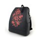 Чорна сумка-рюкзак з візерунком та відділенням для ноутбука 13.6 Alba Soboni