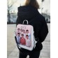 Городской рюкзак для девушек BTS белый Alba Soboni