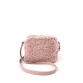 Розовая молодёжная меховая сумка Alba Soboni