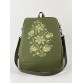Комплект - сумка-рюкзак и косметичка оливкового цвета Alba Soboni