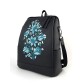 Комплект чорний рюкзак і косметичка Alba Soboni