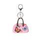 Брелок сумочка с бабочками розовая Alba Soboni