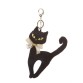 Брелок мягкая игрушка кошка с бантом черная Alba Soboni