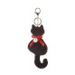 Брелок мягкая игрушка кошка с жемчужиной черная Alba Soboni