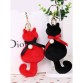 Брелок м&#39;яка іграшка кішка з перлиною червона Alba Soboni