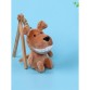 Брелок мягкая игрушка улыбающиеся собака рыжая Alba Soboni