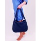 Сумка хобо синяя с красивой вышивкой Alba Soboni