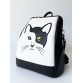 Сумка-рюкзак черно-белая с котом Alba Soboni