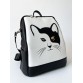Сумка-рюкзак чорно-біла з котом Alba Soboni