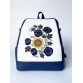 Синьо-біла сумка-рюкзак з візерунком Alba Soboni