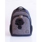 Чорно-сірий шкільний рюкзак для хлопчиків Alba Soboni