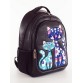 Школьный рюкзак черного цвета с котами Alba Soboni