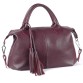 Вместительная женская сумка с кисточкой бордового цвета BagTop