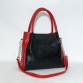 Червоно-чорна шкіряна жіноча сумка BagTop