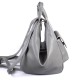 Рюкзак-сумка из натуральной кожи серого цвета BagTop