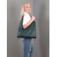 Красивая зелёная сумка из натуральной кожи флотар BagTop