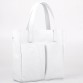 Белая сумка с рифленой натуральной кожи  BagTop