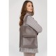 Кожаная женская сумка шоппер Бэтси с карманом темно-бежевая краст BlankNote