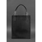 Кожаная женская сумка шоппер Бэтси с карманом черная BlankNote