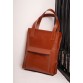 Шкіряна жіноча сумка шоппер Бетсі з кишенею світло-коричнева краст BlankNote