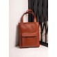 Шкіряна жіноча сумка шоппер Бетсі з кишенею світло-коричнева краст BlankNote