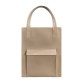 Кожаная женская сумка шоппер Бэтси с карманом светло-бежевая  BlankNote