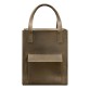 Шкіряна жіноча сумка шоппер Бетсі з кишенею темно-коричнева BlankNote
