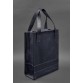 Шкіряна жіноча сумка шоппер Бетсі темно-синій краст BlankNote