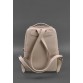 Кожаный женский городской рюкзак на молнии Cooper светло-бежевый флотар BlankNote