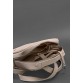 Шкіряний жіночий рюкзак на блискавці Cooper світло-бежевий флотар BlankNote